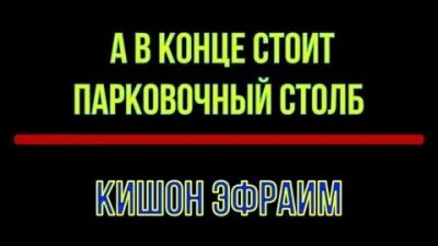 Аудиокнига А в конце стоит парковочный столб